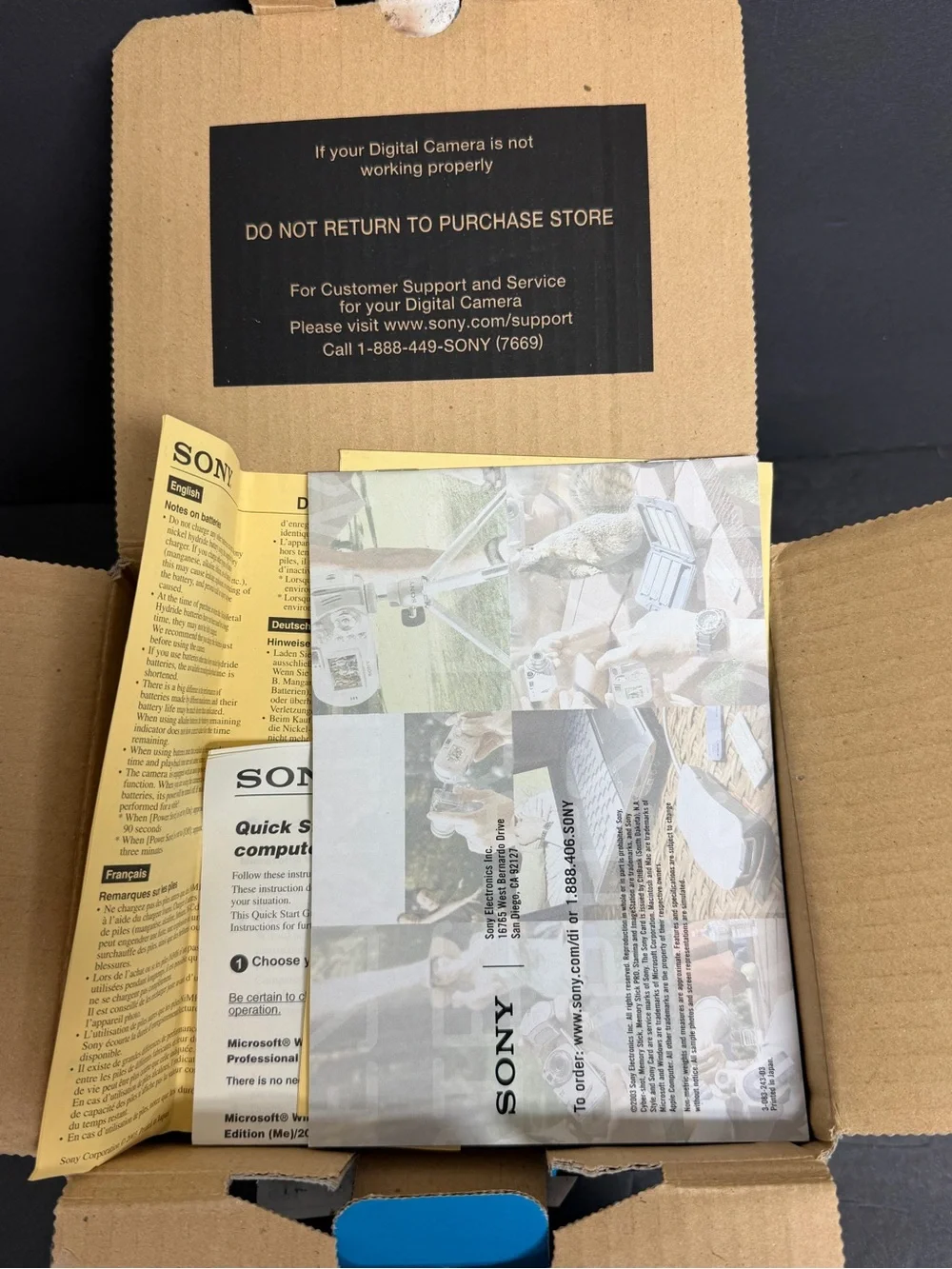 Sony CyberShot DSC-P92 5.0MP 3X Optical Zoom Digital Camera BOX/MANUAL ONLY